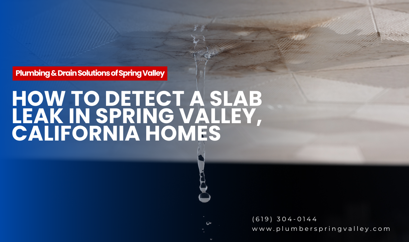 identify a slab leak in Spring Valley homes