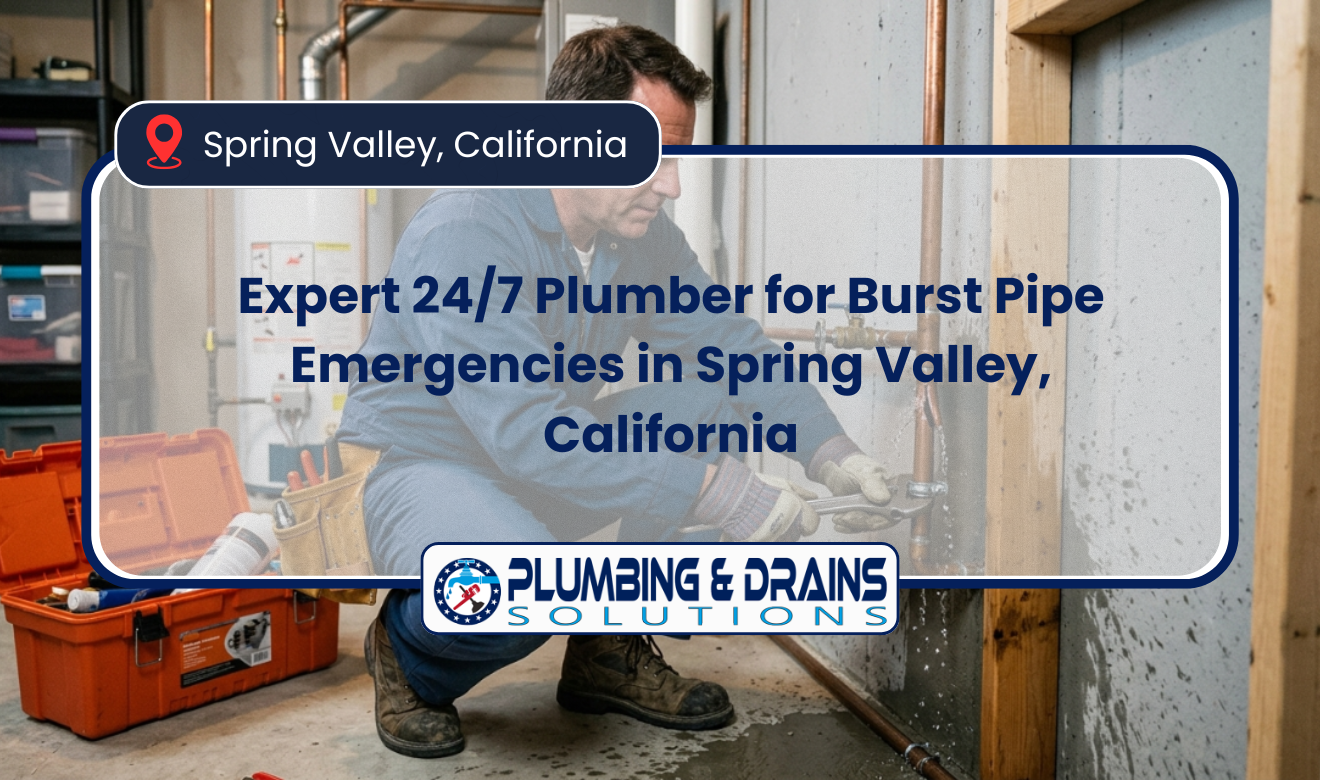 24/7 plumber for burst pipe Spring Valley